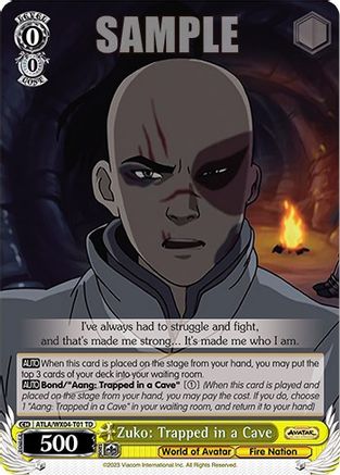 Image of Zuko: Trapped in a Cave (ATLA/WX04-T01 TD) - Avatar: The Last Airbender