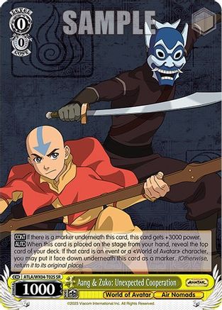 Image of Aang & Zuko: Unexpected Cooperation (SR) (ATLA/WX04-T02S SR) - Avatar: The Last Airbender