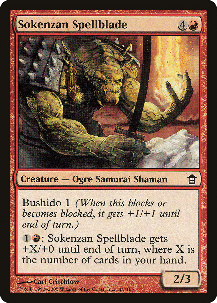 Image of Sokenzan Spellblade (SOK-115) - Saviors of Kamigawa