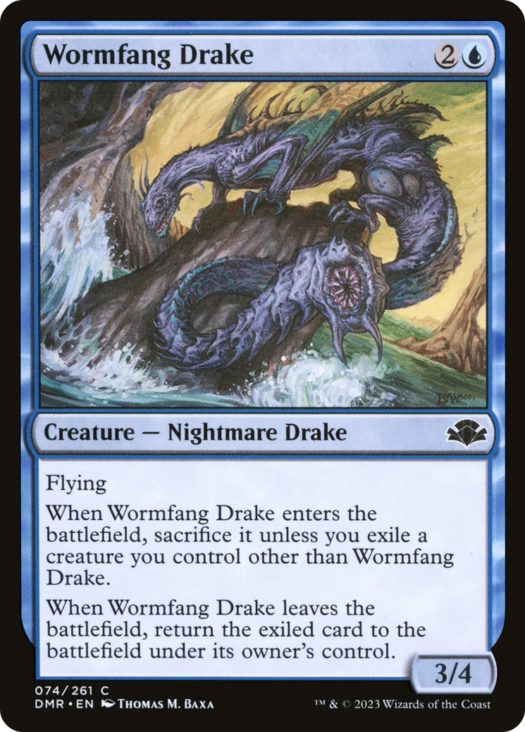 Image of Wormfang Drake (DMR-074) - Dominaria Remastered Foil
