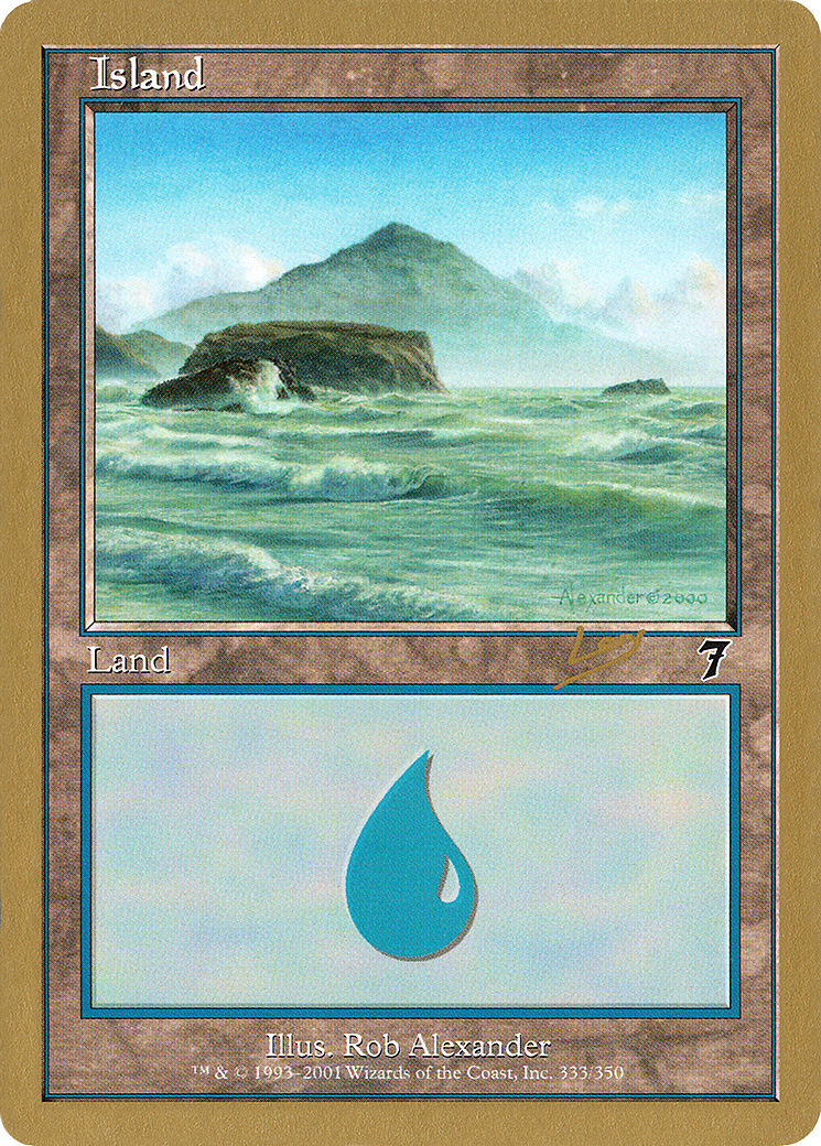 Image of Island (333) - 2002 Raphael Levy (7ED) (WCD-) - World Championship Decks 2002
