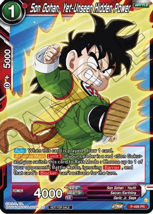 Image of Son Gohan, Yet-Unseen Hidden Power (Zenkai Series Tournament Pack Vol.4) (P-498) - Tournament Promotion Cards