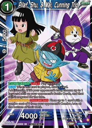 Image of Pilaf, Shu, & Mai, Cunning Trio (Zenkai Series Tournament Pack Vol.4) (P-502) - Tournament Promotion Cards