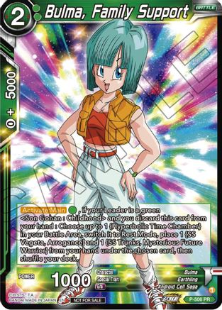 Image of Bulma, Family Support (Zenkai Series Tournament Pack Vol.4) (P-506) - Tournament Promotion Cards