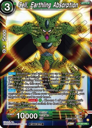 Image of Cell, Earthling Absorption (Zenkai Series Tournament Pack Vol.4) (P-507) - Tournament Promotion Cards