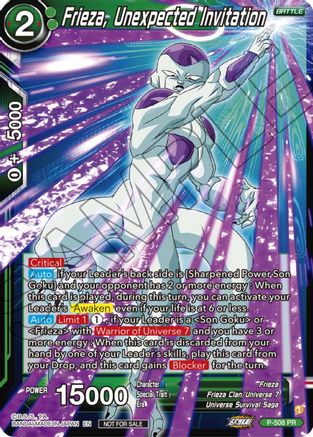 Image of Frieza, Unexpected Invitation (Zenkai Series Tournament Pack Vol.4) (P-508) - Tournament Promotion Cards
