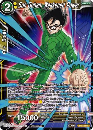 Image of Son Gohan, Weakened Power (Zenkai Series Tournament Pack Vol.4) (P-510) - Tournament Promotion Cards