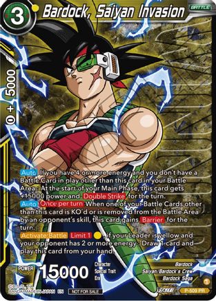 Image of Bardock, Saiyan Invasion (Zenkai Series Tournament Pack Vol.4 Winner) (P-509) - Tournament Promotion Cards Foil