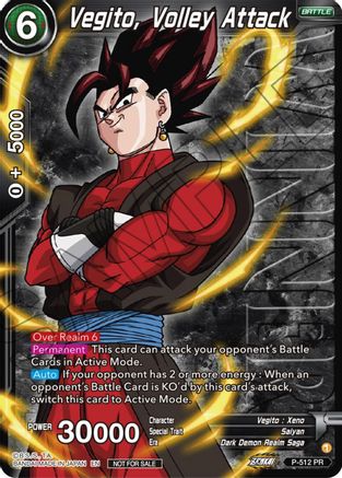 Image of Vegito, Volley Attack (Zenkai Series Tournament Pack Vol.4 Winner) (P-512) - Tournament Promotion Cards Foil