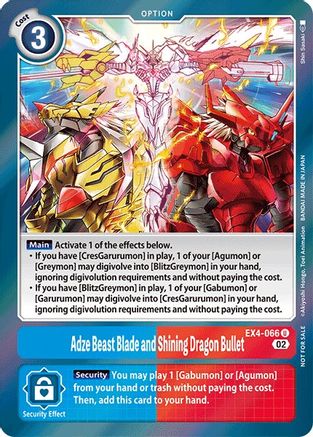 Image of Adze Beast Blade and Shining Dragon Bullet (Alternate Art) (EX4-066) - Alternative Being Booster Foil
