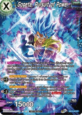 Image of Gogeta, Pursuit of Power (Championship Selection Pack 2023 Vol.2) (Silver Foil) (SD12-02) - Tournament Promotion Cards Foil