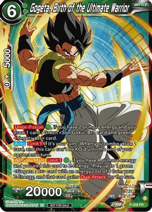 Image of Gogeta, Birth of the Ultimate Warrior (Championship Selection Pack 2023 Vol.2) (Gold-Stamped Silver Foil) (P-538) - Tournament Promotion Cards Foil