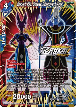 Image of Beerus & Whis, Universe 7 Destroyer & Angel (Event Pack 12) (DB2-174) - Tournament Promotion Cards Foil