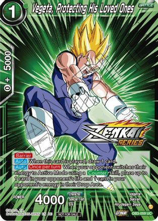 Image of Vegeta, Protecting His Loved Ones (Event Pack 12) (DB3-059) - Tournament Promotion Cards Foil