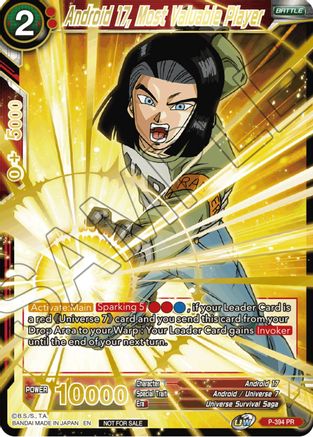 Image of Android 17, Most Valuable Player (Alt. Art Card Set 2023 Vol. 2) (P-394) - Tournament Promotion Cards Foil