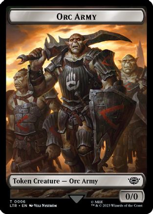 Image of Orc Army (0006) // Food (0010) Double-Sided Token (LTR-6 // 10) - The Lord of the Rings: Tales of Middle-earth Foil