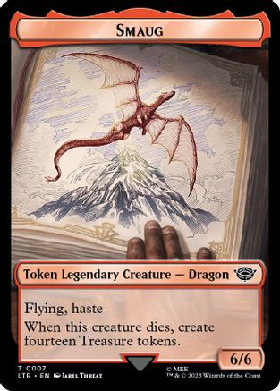 Image of Smaug // Food (0009) Double-Sided Token (LTR-7 // 9) - The Lord of the Rings: Tales of Middle-earth Foil