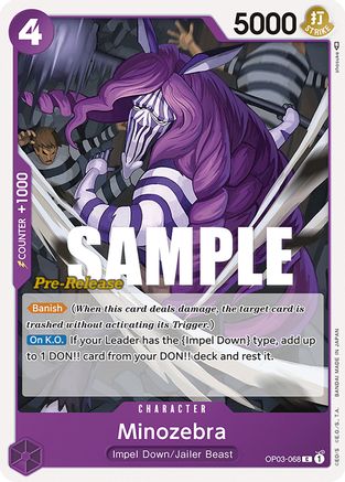 Image of Minozebra (OP03-068) - Pillars of Strength Pre-Release Cards