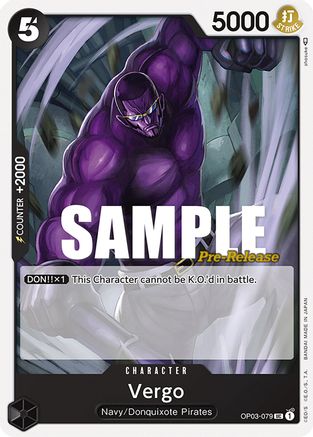 Image of Vergo (OP03-079) - Pillars of Strength Pre-Release Cards
