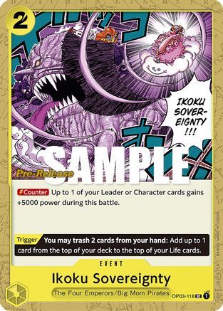 Image of Ikoku Sovereignty (OP03-118) - Pillars of Strength Pre-Release Cards