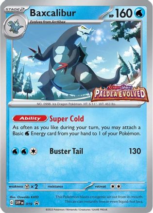 Image of Baxcalibur (Prerelease) 019  - Holofoil SV Scarlet & Violet Promo Cards - Promo