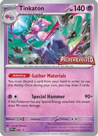 Image of Tinkaton (Prerelease) 020  - Holofoil SV Scarlet & Violet Promo Cards - Promo