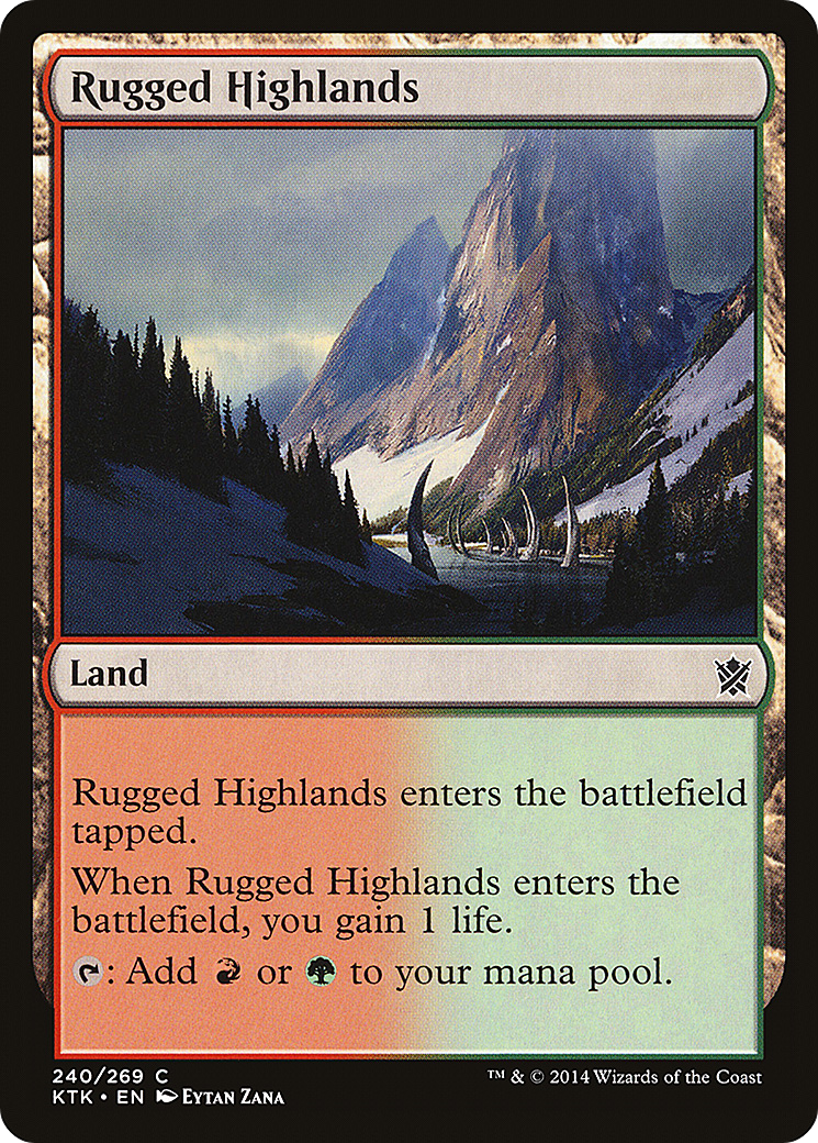 Image of Rugged Highlands (KTK-240) - Khans of Tarkir