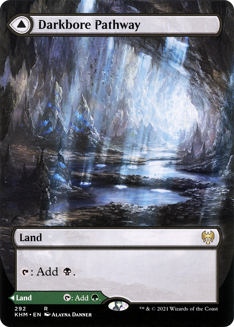 Image of Darkbore Pathway (Borderless) (KHM-292) - Kaldheim: (Showcase) (Borderless) Foil