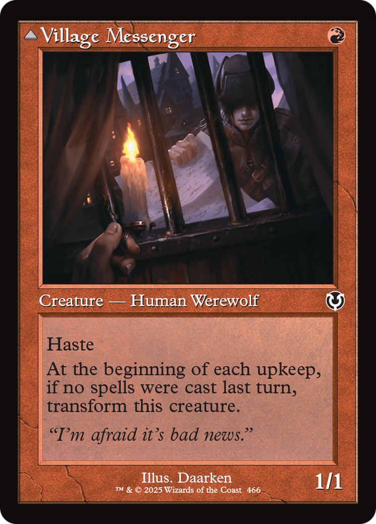 Image of Village Messenger (Retro Frame) (INR-466) - Innistrad Remastered Foil