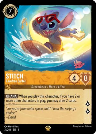 Image of Stitch - Carefree Surfer (21/204) - The First Chapter
