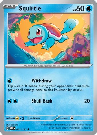 Image of Squirtle 007/165  - Reverse Holofoil SV Scarlet & Violet 151 - Common