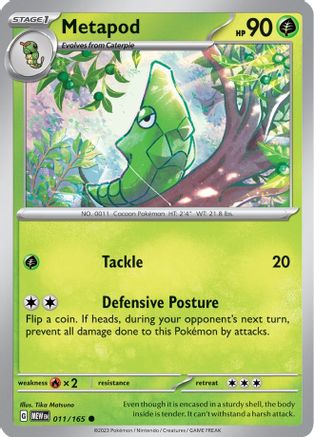 Image of Metapod 011/165  SV Scarlet & Violet 151 - Common