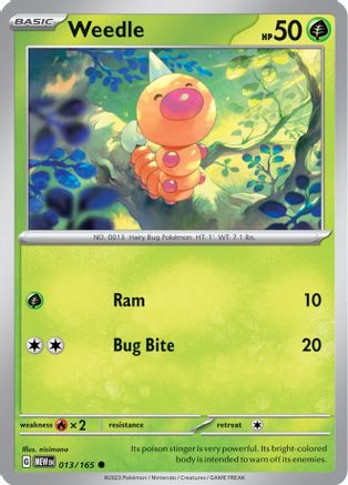 Image of Weedle 013/165  SV Scarlet & Violet 151 - Common
