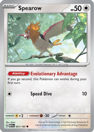 Image of Spearow 021/165  SV Scarlet & Violet 151 - Common