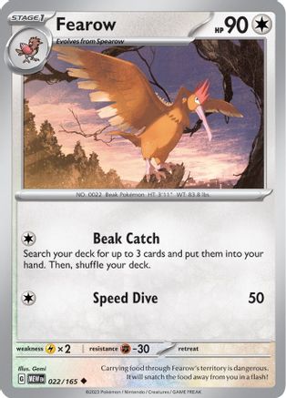 Image of Fearow 022/165  SV Scarlet & Violet 151 - Uncommon