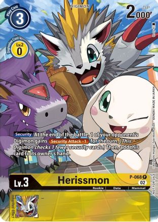 Image of Herissmon - P-068 (Official Tournament Pack Vol.10) (P-068) - Digimon Promotion Cards Foil