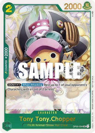 Image of Tony Tony.Chopper (Store Championship Participation Pack) (OP02-034) - One Piece Promotion Cards Foil