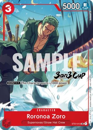 Image of Roronoa Zoro (3-on-3 Cup) [Participant] (ST01-013) - One Piece Promotion Cards