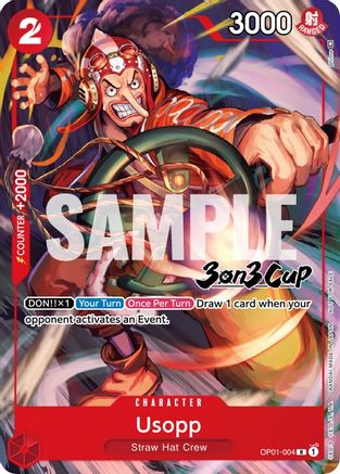 Image of Usopp (3-on-3 Cup) [Participant] (OP01-004) - One Piece Promotion Cards