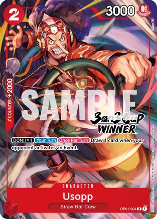 Image of Usopp (3-on-3 Cup) [Winner] (OP01-004) - One Piece Promotion Cards