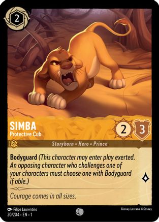 Image of Simba - Protective Cub (20/204) - The First Chapter Cold Foil