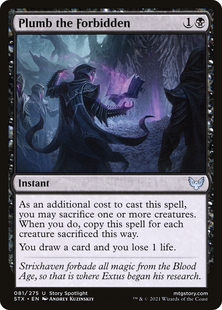 Image of Plumb the Forbidden (STX-081) - Strixhaven: School of Mages Foil