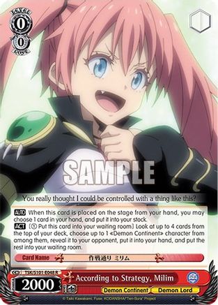 Image of According to Strategy, Milim (TSK/S101-E048 R) - That Time I Got Reincarnated as a Slime Vol.3