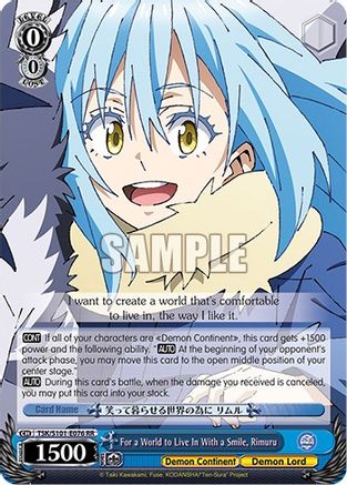 Image of For a World to Live In With a Smile, Rimuru (TSK/S101-E076 RR) - That Time I Got Reincarnated as a Slime Vol.3