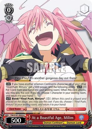 Image of At a Boastful Age, Milim (TSK/S101-E055 U) - That Time I Got Reincarnated as a Slime Vol.3