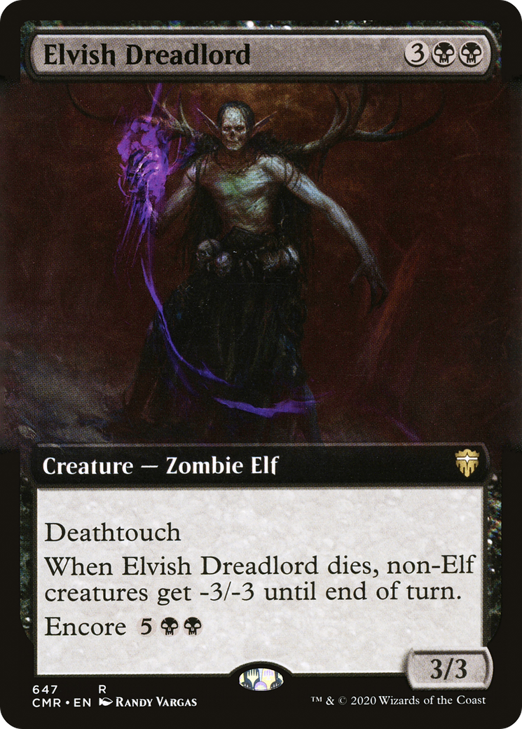 Image of Elvish Dreadlord (Extended Art) (CMR-647) - Commander Legends: (Extended Art) Foil