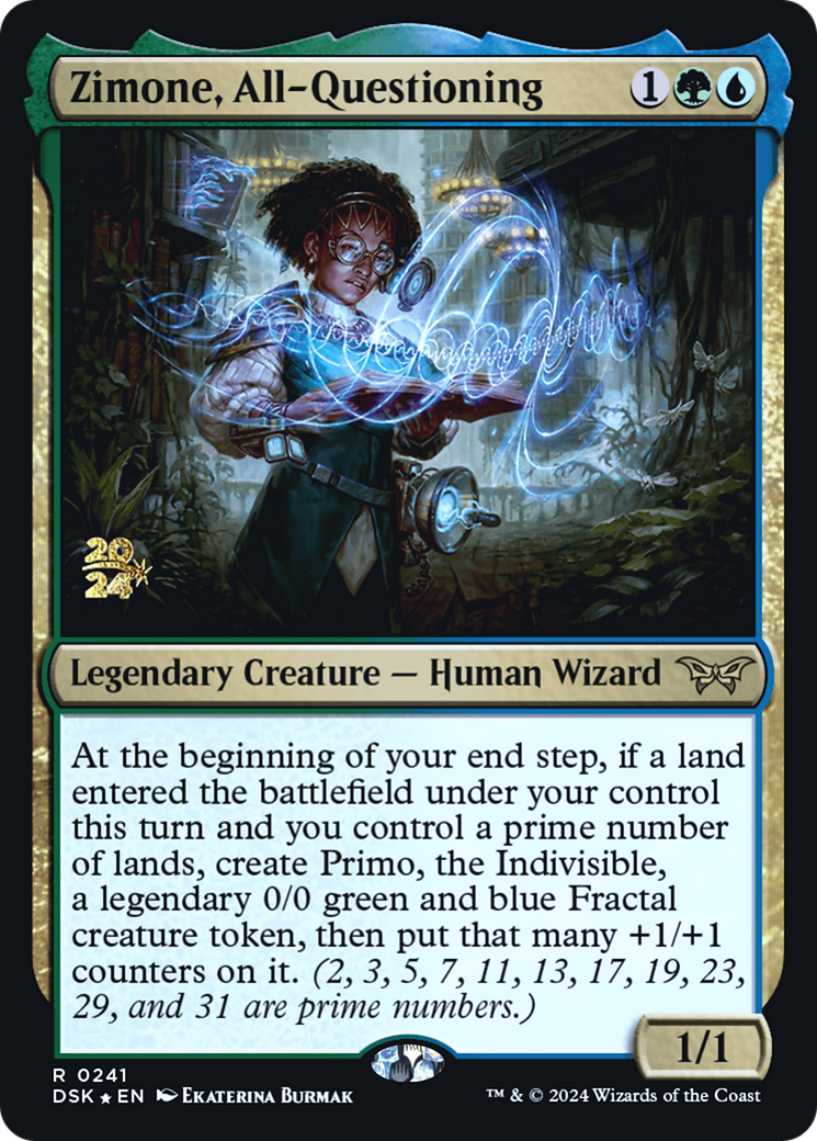 Image of Zimone, All-Questioning (PRE-241) - Duskmourn: House of Horror Promos Foil