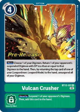 Image of Vulcan Crusher (BT13-107) - Versus Royal Knights Pre-Release Cards Foil