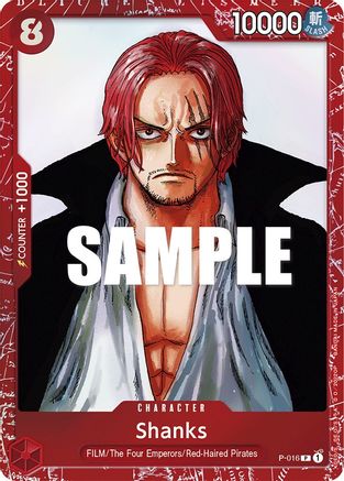 Image of Shanks (Premium Card Collection -ONE PIECE FILM RED Edition-) (P-016) - One Piece Promotion Cards Foil