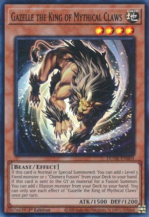 Image of Gazelle the King of Mythical Claws (DUNE-EN003) - Duelist Nexus 1st Edition